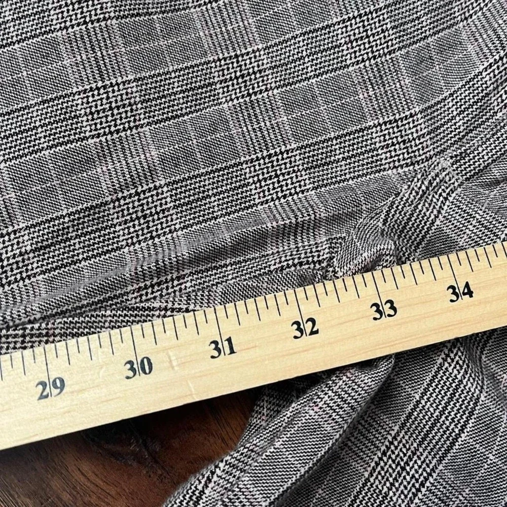 Vintage Garage Plaid‎ Flare Trousers Low Rise Women 7 Office Academia Preppy - Picture 6 of 8